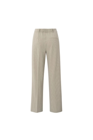 Yaya Woven pistripe wide leg trouse 513041 Humus beige dessin
