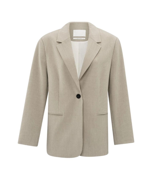 Yaya Woven pistripe oversized blaze 513041 Humus beige dessin