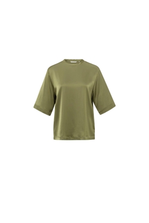 Yaya Oversized satin t-shirt