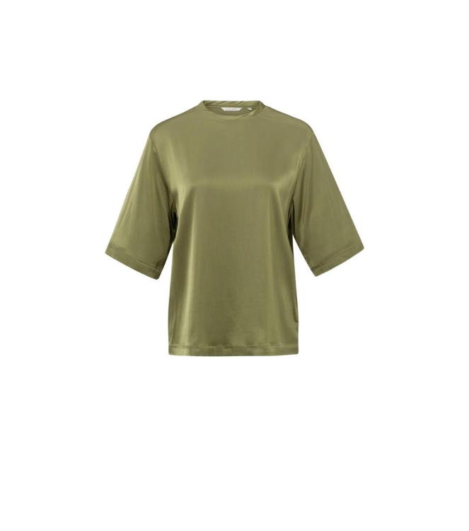 Yaya Oversized satin t-shirt