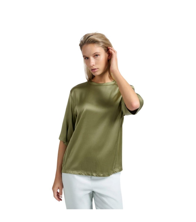 Yaya Oversized satin t-shirt