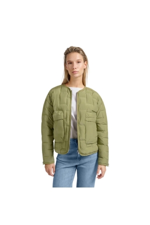 Yaya Short nylon quilted jacket wit 99972 Olive