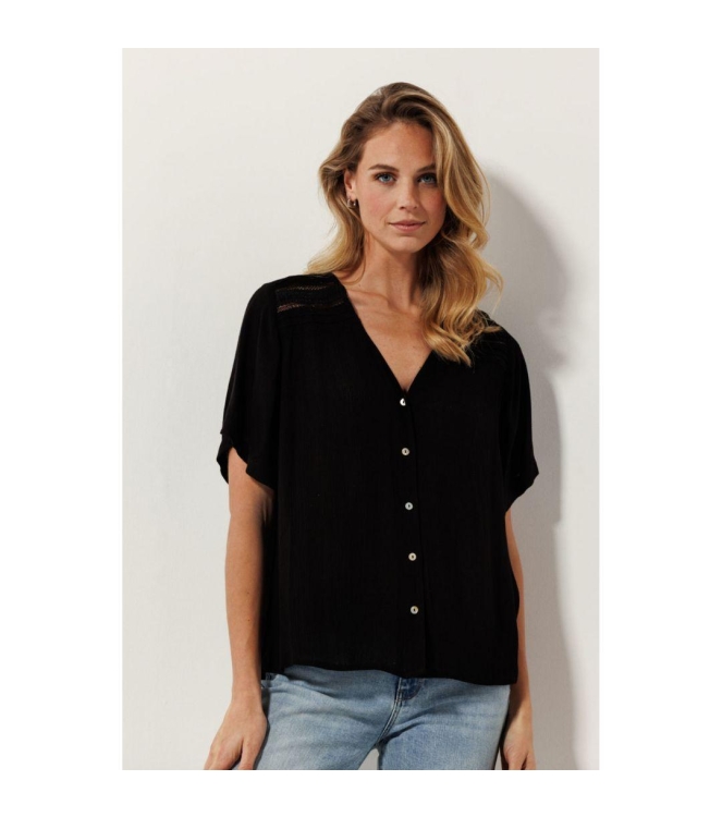 Tramontana V-Neck Blouse 009000 Black