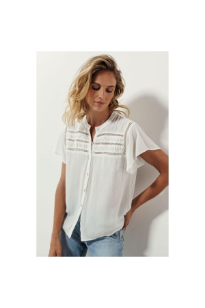 Tramontana Tapes Detailed Blouse 001100 Off white