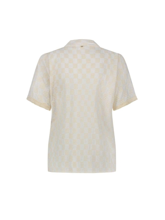 Tramontana Checked Embroidery Blouse 001100 Off white