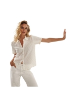 Tramontana Checked Embroidery Blouse 001100 Off white