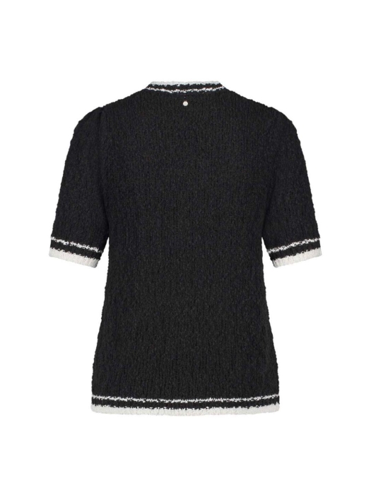 Tramontana Fancy Slub Contrast Cardigan 009000 Black