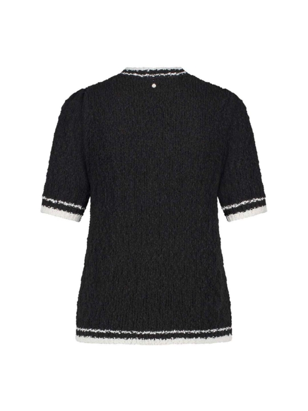 Tramontana Fancy Slub Contrast Cardigan 009000 Black