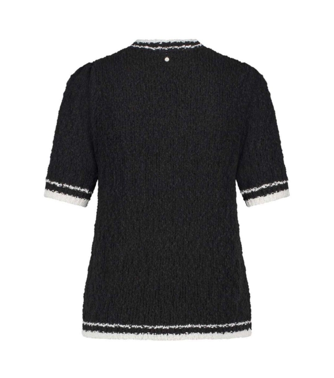 Tramontana Fancy Slub Contrast Cardigan 009000 Black