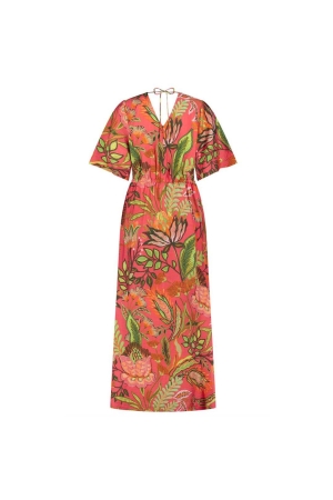 Tramontana Dress Blooming Floral Stitch 099995 Print corals