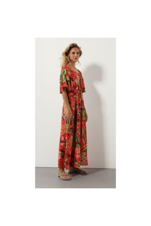 Tramontana Dress Blooming Floral Stitch 099995 Print corals
