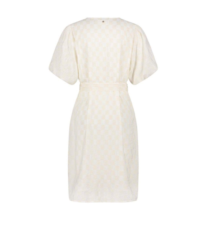 Tramontana Checked Embroidery Dress 001100 Off white