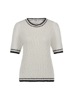 Tramontana Fancy Slub Contrast Jumper 001100 Off white
