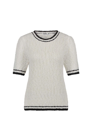 Tramontana Fancy Slub Contrast Jumper 001100 Off white
