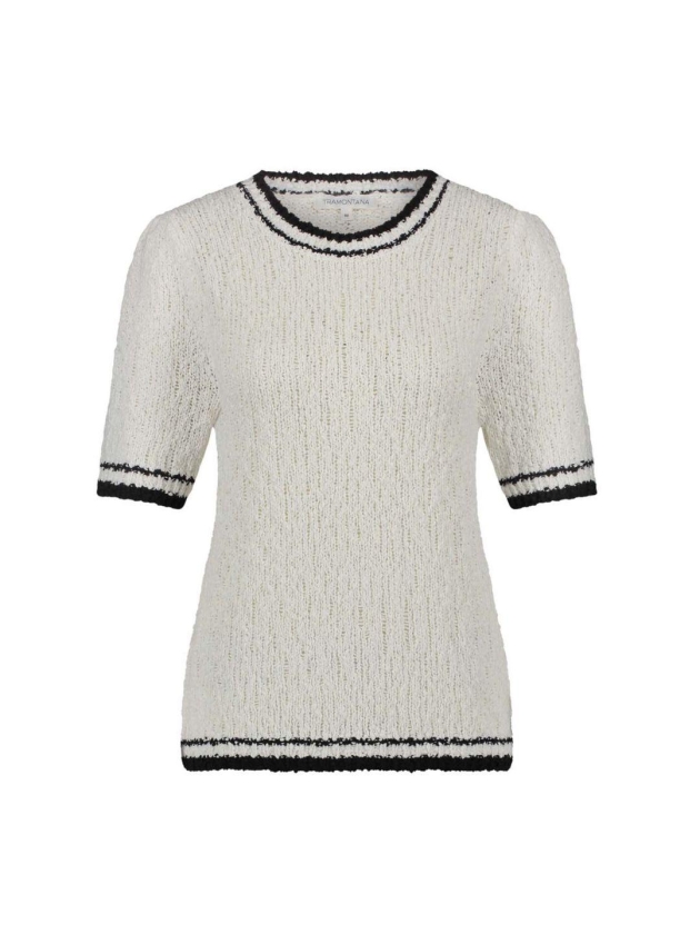 Tramontana Fancy Slub Contrast Jumper 001100 Off white