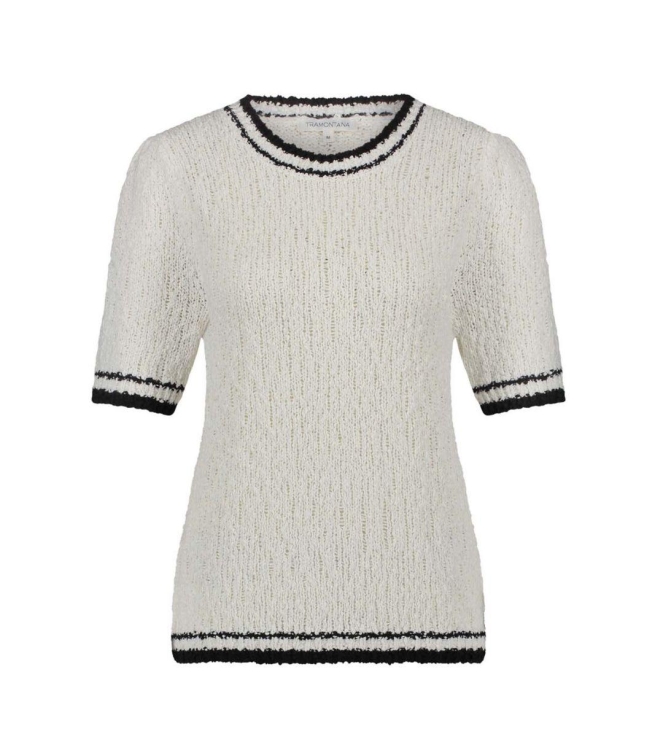 Tramontana Fancy Slub Contrast Jumper 001100 Off white