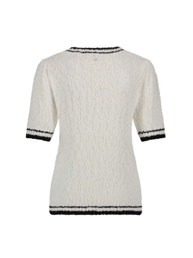 Tramontana Fancy Slub Contrast Jumper 001100 Off white