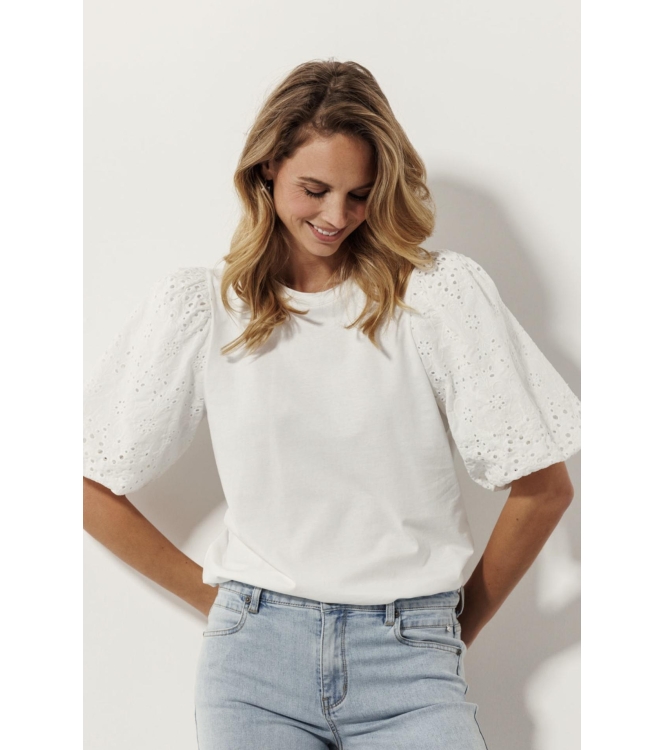 Tramontana Brodery-Sleeved T-Shirt