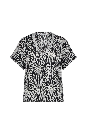 Tramontana Top Black And White Paradise 009998 Print blacks