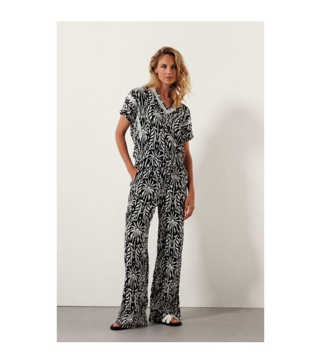 Tramontana Top Black And White Paradise 009998 Print blacks