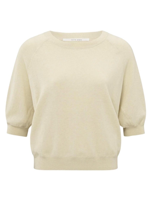Yaya Fine yarn raglan sweater ls 20908 Summer sand