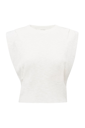 Yaya Shoulder detail sweater with f pure white