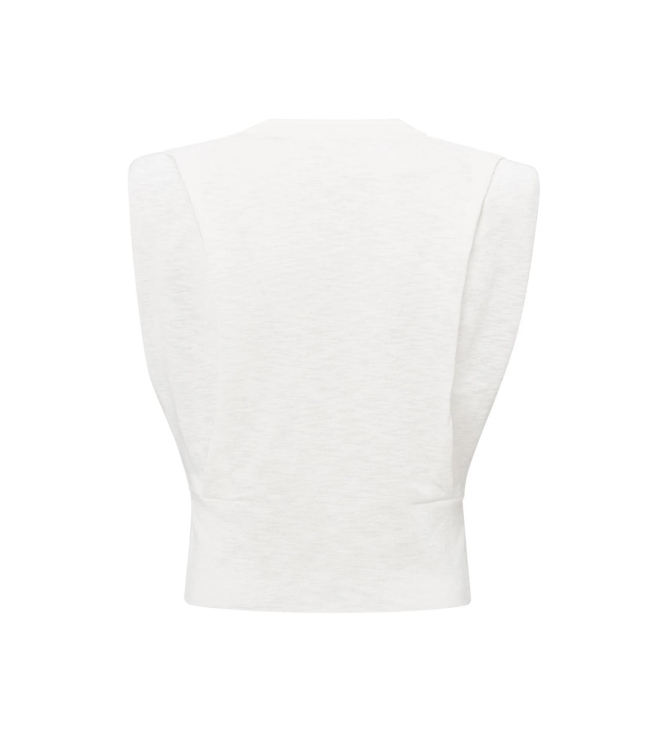 Yaya Shoulder detail sweater with f pure white