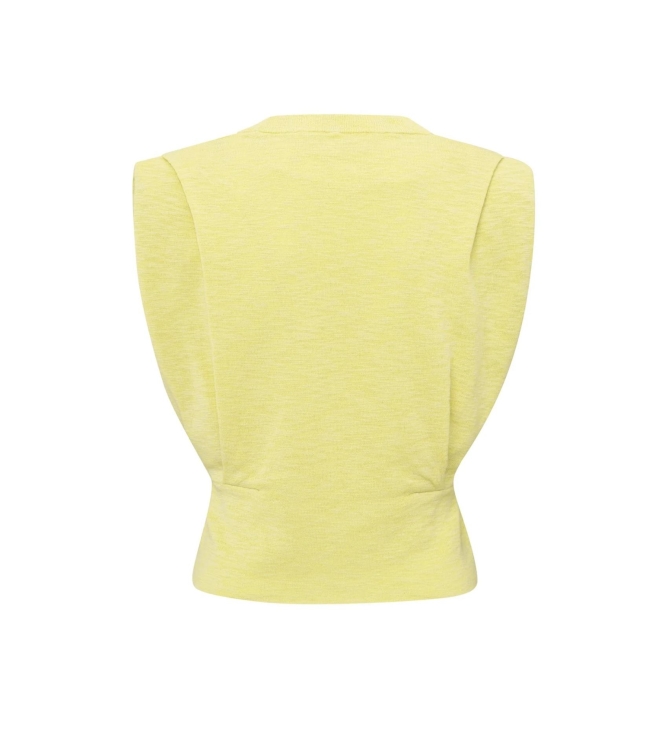 Yaya Shoulder detail sweater with f lemon grass yellow