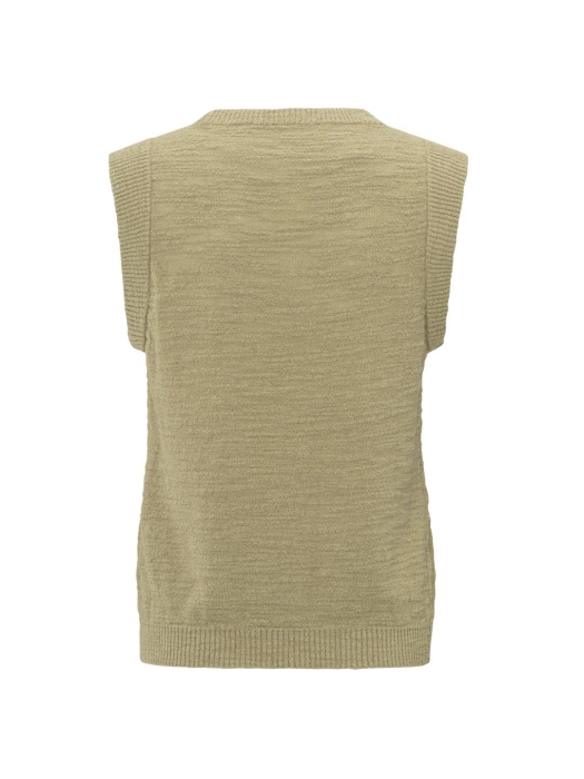 Yaya Textured sleeveless sweater 99980 Soft green