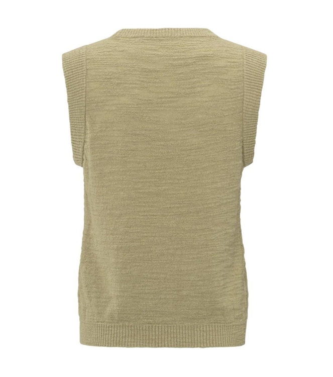 Yaya Textured sleeveless sweater 99980 Soft green