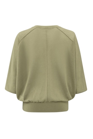 Yaya Transparent batwing sweater 99980 Soft green