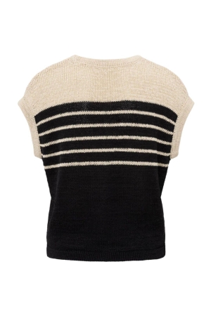 Yaya Sleeveless striped tape yarn s 209081 Summer sand dessin