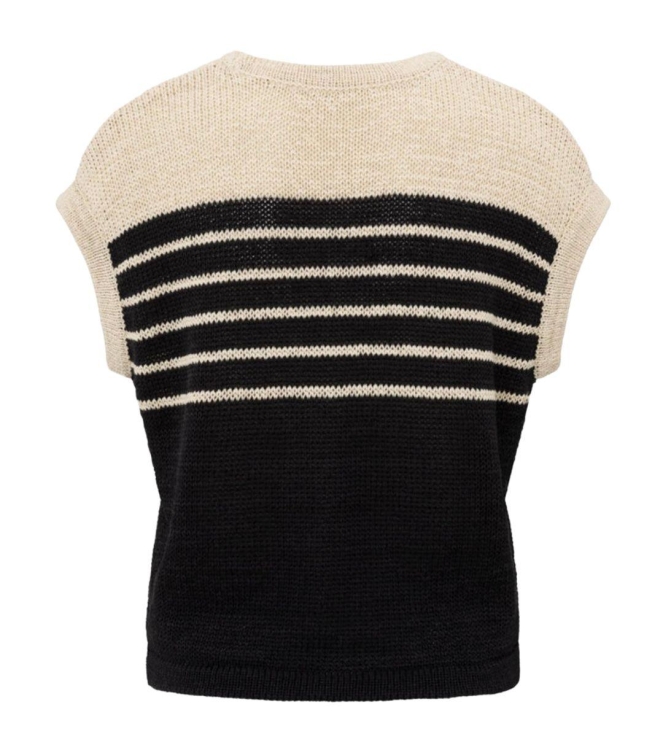 Yaya Sleeveless striped tape yarn s 209081 Summer sand dessin