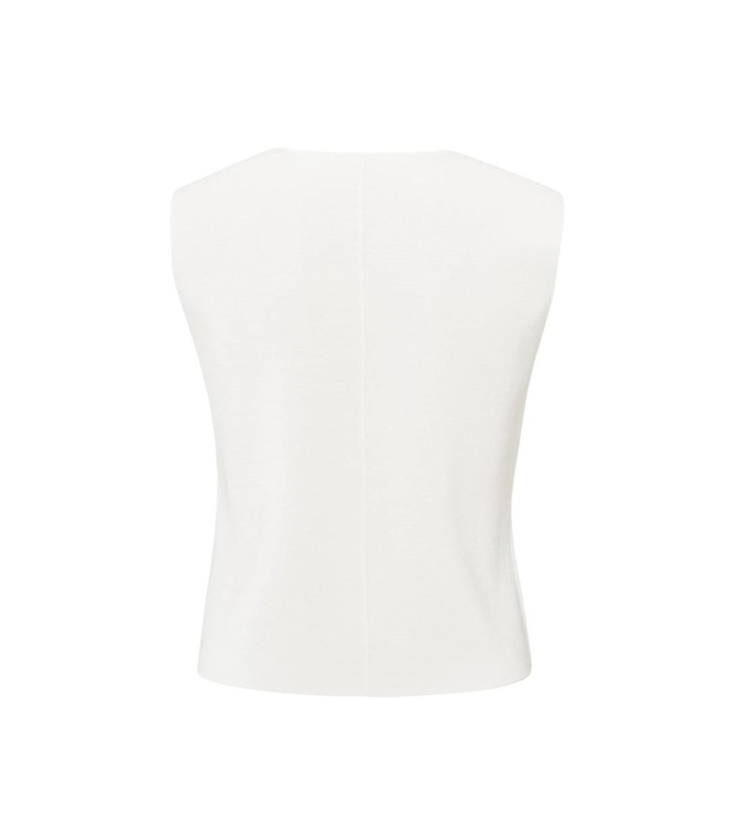 Yaya Clean knitted gilet 00000 Pure white