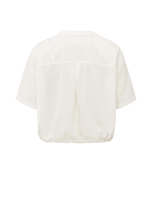 Yaya Blouse w. drawcord and cut sea off white