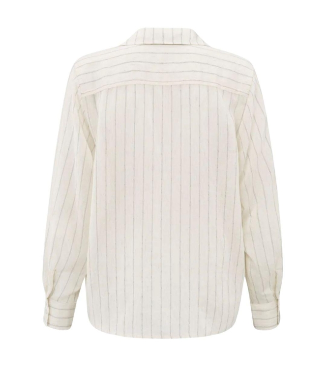 Yaya Striped shirt with tack detail 20981 Summer sand dessin