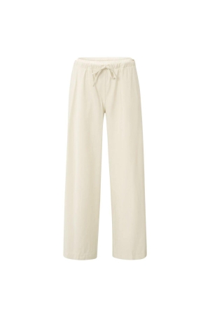 Yaya Woven wide leg trousers with e