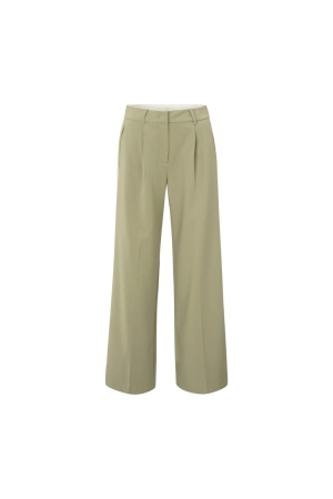 Yaya Woven wide leg trousers with c 99980 Soft green