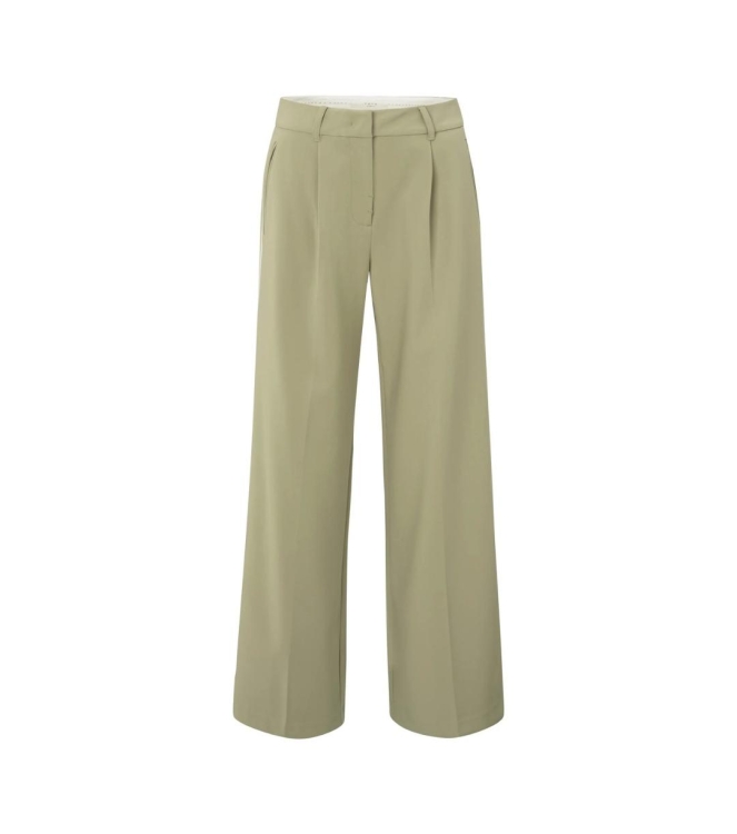 Yaya Woven wide leg trousers with c 99980 Soft green