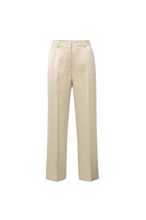 Yaya Satin wide leg trousers 20908 Summer sand