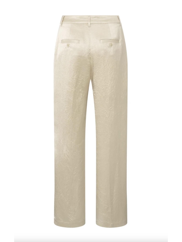 Yaya Satin wide leg trousers 20908 Summer sand