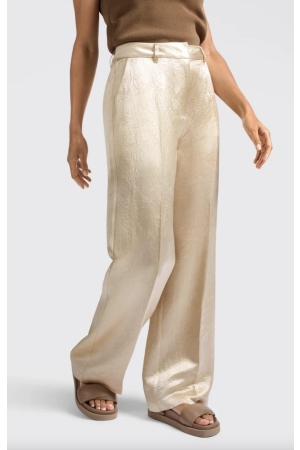 Yaya Satin wide leg trousers 20908 Summer sand