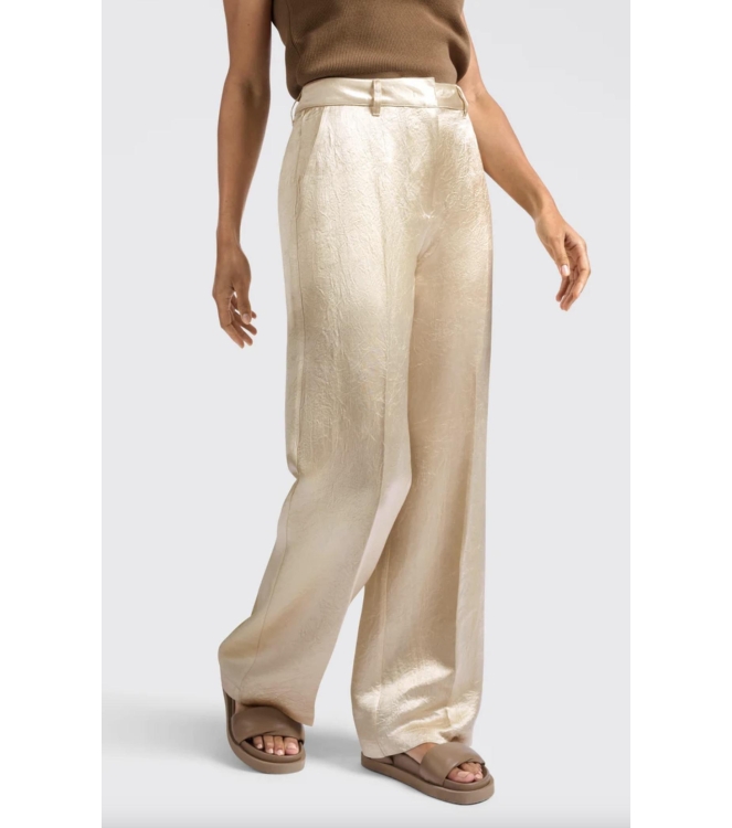 Yaya Satin wide leg trousers 20908 Summer sand