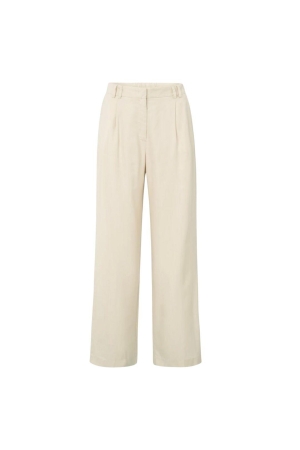 Yaya Linen mix wide leg trouse-L32 20908 Summer sand