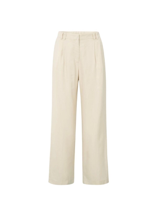 Yaya Linen mix wide leg trouse-L32 20908 Summer sand
