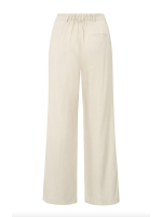 Yaya Linen mix wide leg trouse-L32 20908 Summer sand