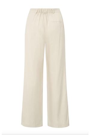 Yaya Linen mix wide leg trouse-L32 20908 Summer sand