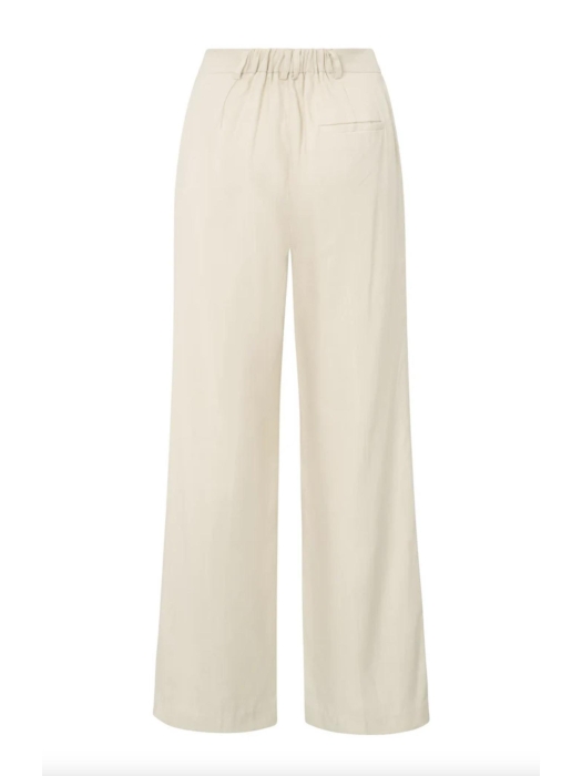 Yaya Linen mix wide leg trouse-L32 20908 Summer sand