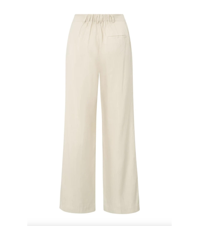 Yaya Linen mix wide leg trouse-L32 20908 Summer sand