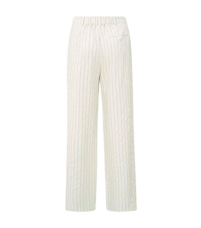 Yaya Linen mix wide leg trousers 999881 Sand linen beige dessin